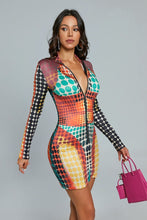 Load image into Gallery viewer, Contemporary Art Dress- Multi Color