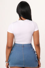 Load image into Gallery viewer, Basically Short Sleeve Bodysuit- White