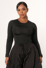 Load image into Gallery viewer, Basically Long Sleeve Bodysuit- Black