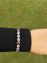 Load image into Gallery viewer, Heart Drop Bracelet- White Gold