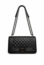 Load image into Gallery viewer, Luxe Link Bag- Black