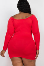 Load image into Gallery viewer, Karina Plus Dress- Red