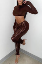 Load image into Gallery viewer, Laced Up Luxx Set- Brown
