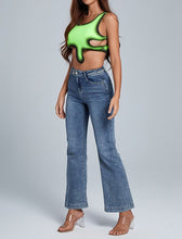 Load image into Gallery viewer, Texas Cutout Crop Top- Green
