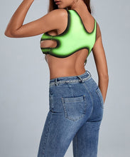 Texas Cutout Crop Top- Green