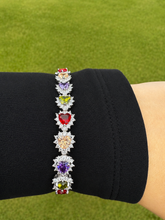 Load image into Gallery viewer, Heart Drop Bracelet- White Gold
