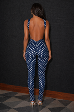Load image into Gallery viewer, Polka Me Body Pant Set- Navy Blue
