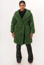 Load image into Gallery viewer, Hug Me Tight Teddy Long Coat- Green
