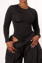 Load image into Gallery viewer, Basically Long Sleeve Bodysuit- Black
