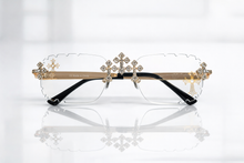Load image into Gallery viewer, Holy Glasses Clear Lens- Gold
