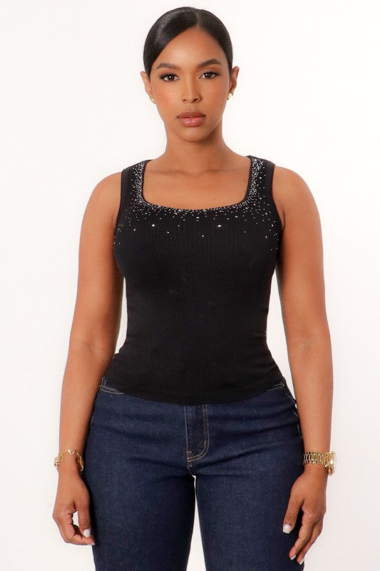Sparkle Tank- Black