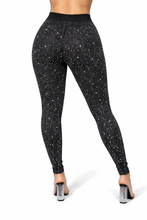 Load image into Gallery viewer, Rhinestone Affair Leggings- Black
