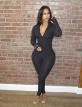 Load image into Gallery viewer, Lucky Label Jumpsuit- Black
