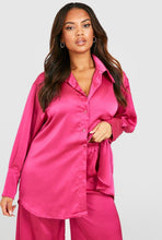 Load image into Gallery viewer, Prestige Satin 2pc Set (Plus Size)- Pink
