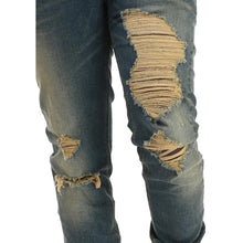 Load image into Gallery viewer, KDNK Distressed Ankle Zip Jeans- Tinted
