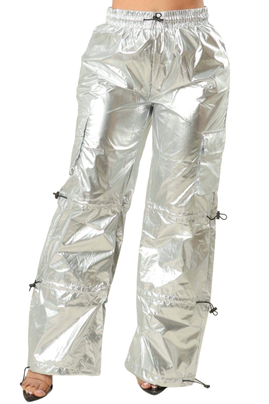 Back to the Future Cargo Pants- Metallic