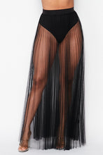 Load image into Gallery viewer, Eyes On Me Sheer Skirt- Black
