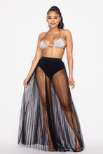 Load image into Gallery viewer, Eyes On Me Sheer Skirt- Black
